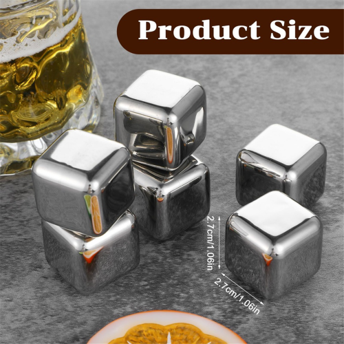 24er-Packung wiederverwendbare Whisky-Steine aus Edelstahl 1