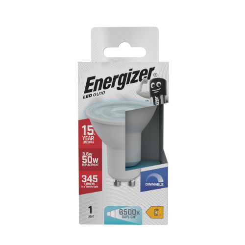 Energizer Energizer LED GU10 345lm 3.6W 6500K (Daylight) Light Bulb 1 Pack