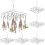 6pcs Stainless Steel Herb Drying Rack with 30 Clips, Windproof, 1