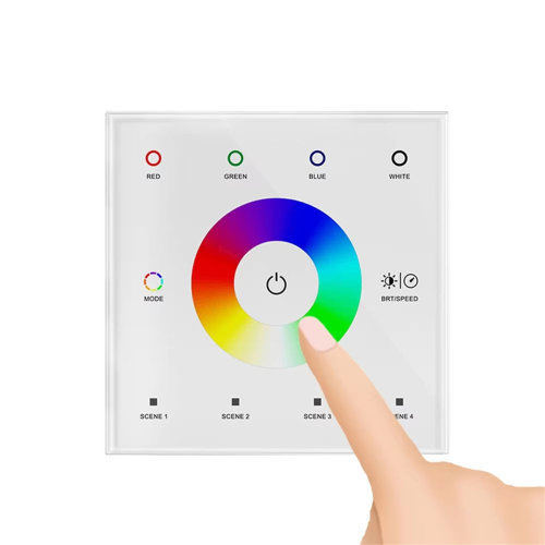 Wall Switch Dimmer Controller Wall-Mounted Touch Panel Switch Black 1