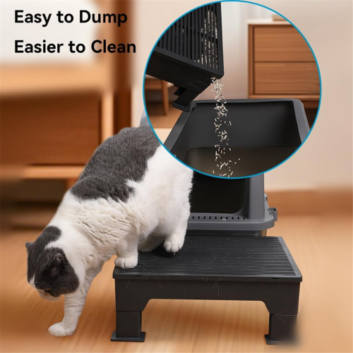 Cat Ramp for Litter Box,Double Layer Litter Trapper 1