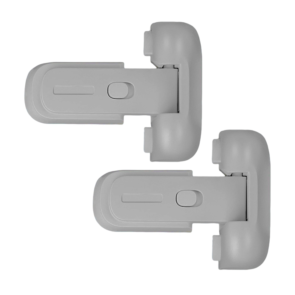 2Pcs Safe Fridge Lock, Child Proof Refrigerator Door Lock, Grey