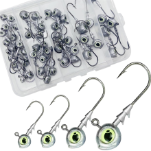 88 pezzi/scatola di ami da pesca con teste jig Swimbait e occhiello 3D, 4 misure