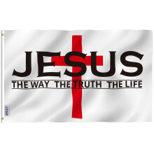Jesus The Way, Truth, Life Flag, Vibrant Colors, Double Stitching, 3x5 ft
