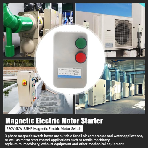220V 4KW 5.5HP 3 Phase or Single Phase Magnetic Switch Motor 1