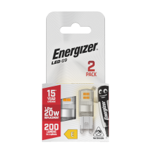 Energizer LED G9 200lm 1.8W 2700K (Warm White) Light Bulb - Pack of 2