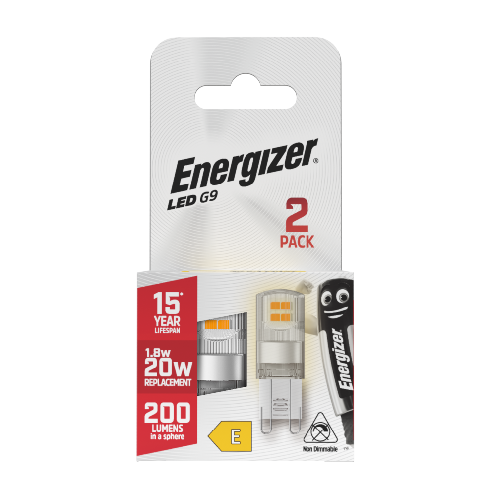 Energizer Led G9 200Lm 1.8W 2700K (Warm ) Bulb - Pack Of 2 White/Light
