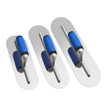 3PCS Stainless Steel Pool Trowel Set (16inch/14inch/12inch) Flat