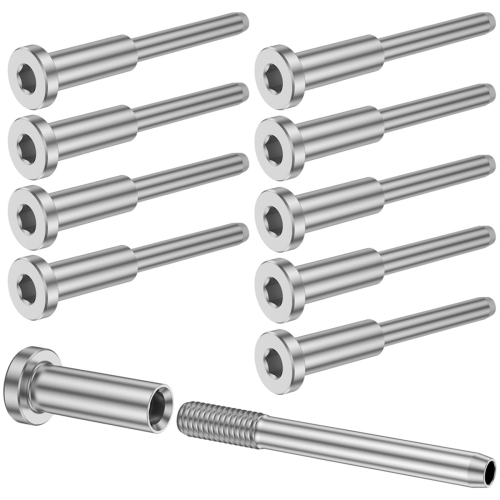 10Pcs Cable Railing Kit, Swage Stud End for Cable Railing