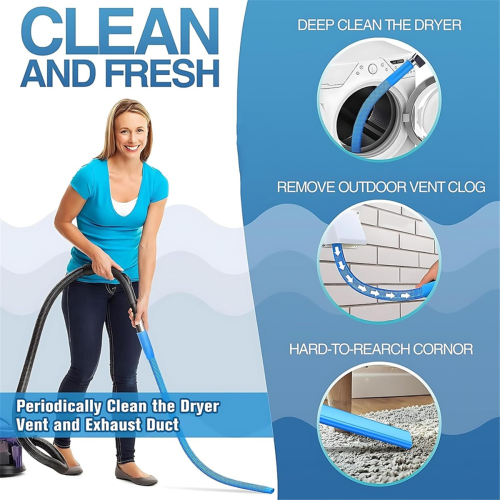 Dryer Vent Cleaner Universal Vacuum Hose Attachment 2