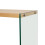 100cm Rectangular Narrow Console Entry Table with Tempered Glass Legs 6