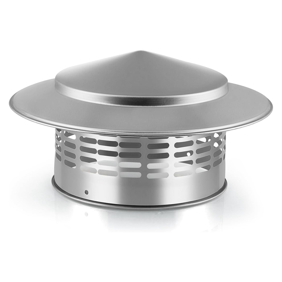 304 Stainless Steel Chimney Cap, Round Chimney Cover with Screen,-image-OPC-PJ5D9BD-NEW