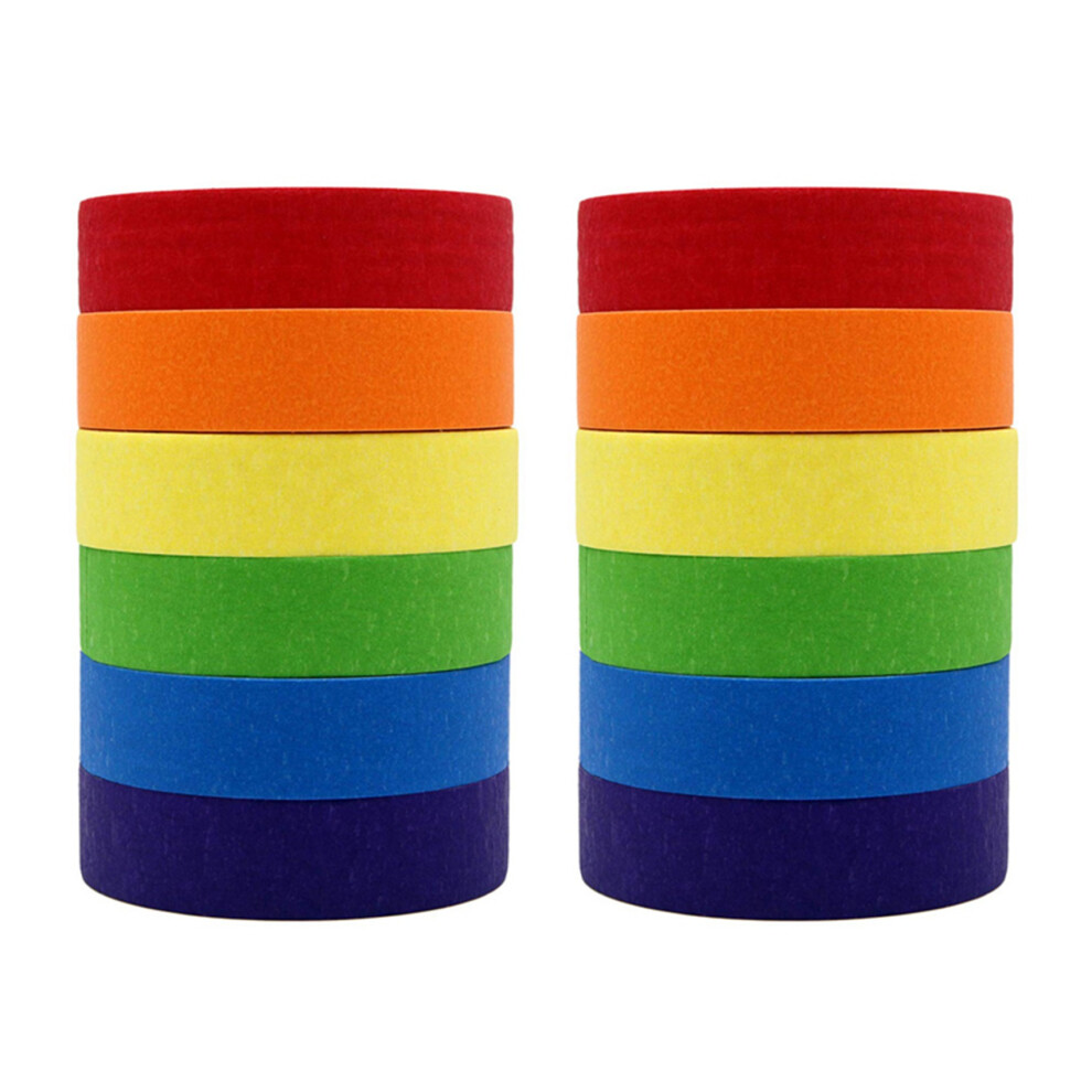 Masking Tape,6 Different Color Rolls- 1 Inch X 13 Yards (2.4Cm X 12M) 4713514226540