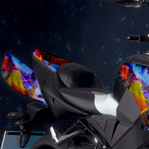 Rainbow Flames Hydrographic Film Water Transfer Printing 50X100cm 2