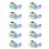 500 pezzi etichette adesive colorate per targhette identificative per cani da 1 pollice 1