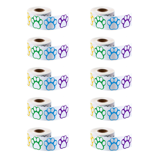 500 pezzi etichette adesive colorate per targhette identificative per cani da 1 pollice