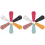 6 Pieces Embroidery Scissors Polka Dot Scissors Protective Cover 1