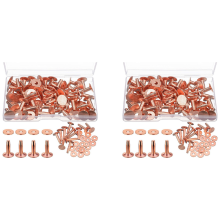 50 Sets Copper Rivets and Burrs, for Belts Leather DIY Craft 1/2 Inch