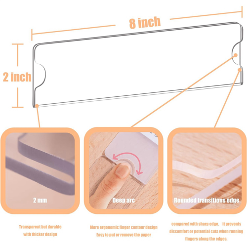 Acrylic Name Plate Holder Premium, 2X8 Inch 2