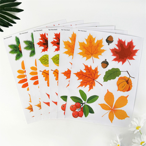 Thanksgiving Fall Leaves Window Clings Window Decals 2