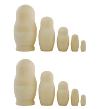 Unbemalte russische Nesting Dolls DIY Blank Nesting Dolls Unvollendet