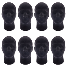 Männliche Schaumstoff-Mannequin-Puppe, Modell, Perücken, Brillen, Display-Ständer, Schwarz