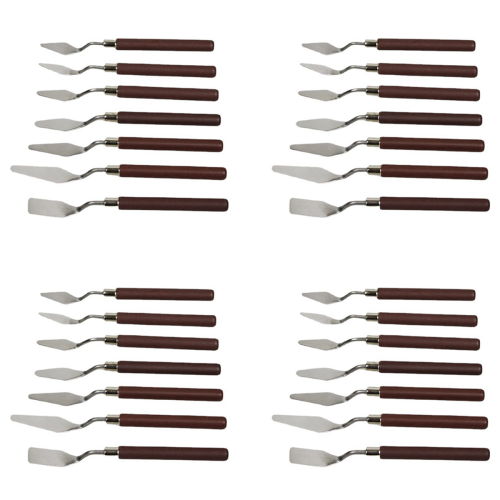 7-teiliges Ölgemälde-Messer-Set, Ölgemälde-Schaufel, Ölgemälde-Palette