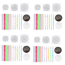 Kit per pittura su roccia con stencil per mandala e punteggiatura (confezione da 17)