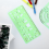 6 Pieces Plastic Measuring Templates Building Formwork Stencils Green 4