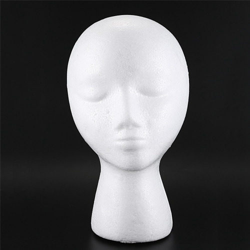 Foam Mannequin Wig Head Display White Foam Head 1