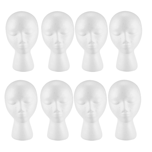 Foam Mannequin Wig Head Display White Foam Head