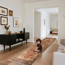 (80 x 150 CM- Large Runner Rug Hallway Bedroom Living Room, Cashmere Majestic Traditional Rug) Printed Traditional Runner Rugs Shaggy Fluffy Rug
