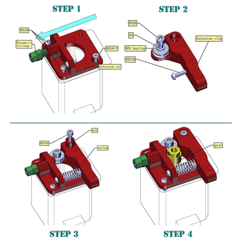 Extruder Bausatz,Extruder Drive Feed für 3/3 Pro -10 2