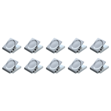 Silver Tone Spring Loaded Memo Ticket Magnetic Fridge Wall Clip