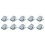 Silver Tone Spring Loaded Memo Ticket Magnetic Fridge Wall Clip 1