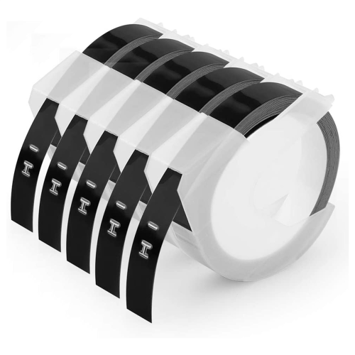 5 Pack Label Tape for Embossing Tape 12mm 3D Emboss Labels 2