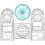 8 Pcs Multifunctional Geometric Ruler Drawing Tools Plastic Ruler Set 2