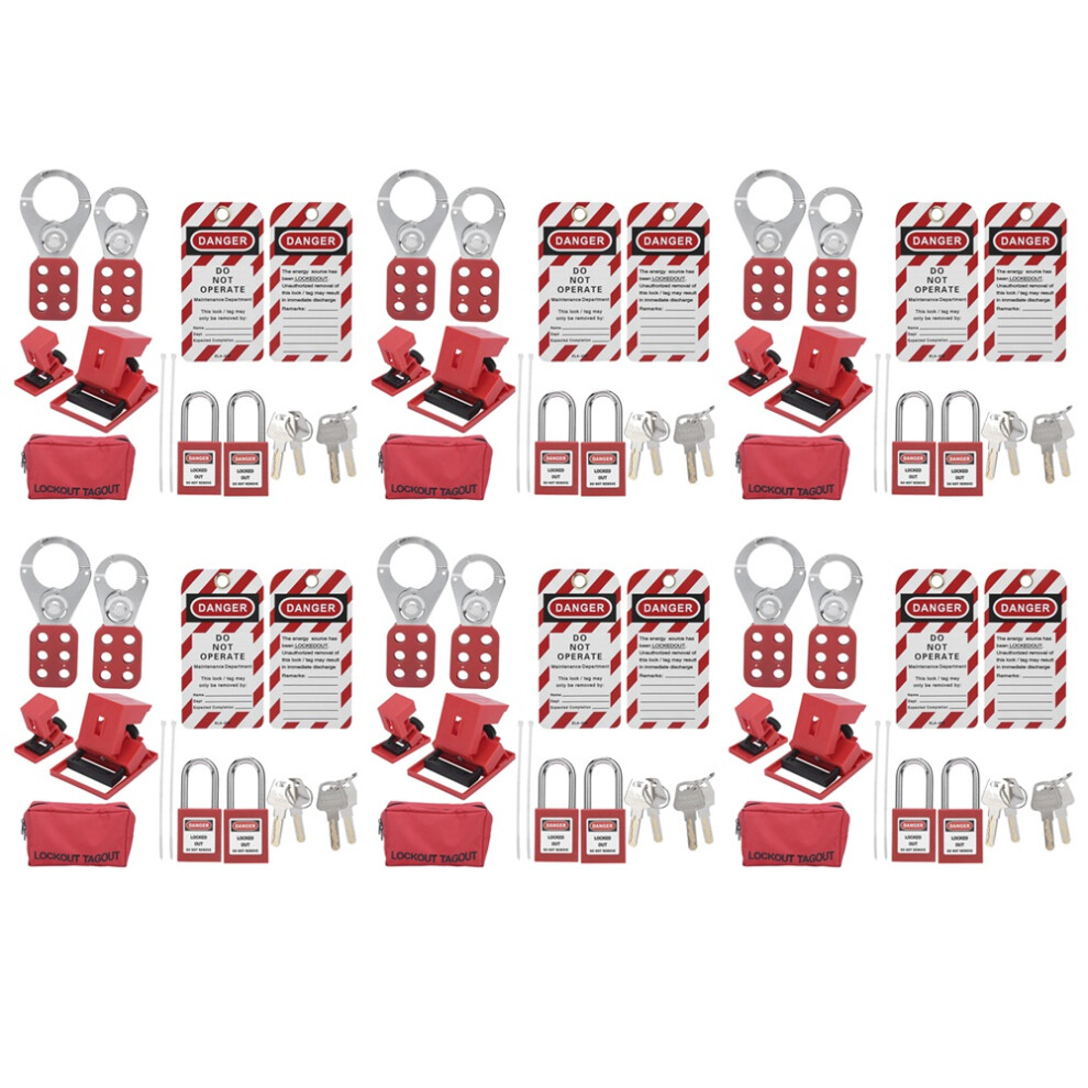 9 Pcs Lockout Tagout Locks Tags Set- Lockout Locks Keyed Padlocks 4713514243745