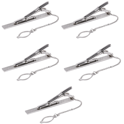 Fermacravatta standard da uomo in acciaio inossidabile da 6 cm