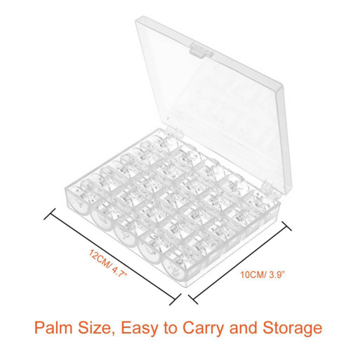 50 Pcs Sewing Machine Bobbins with Case for Singer 2