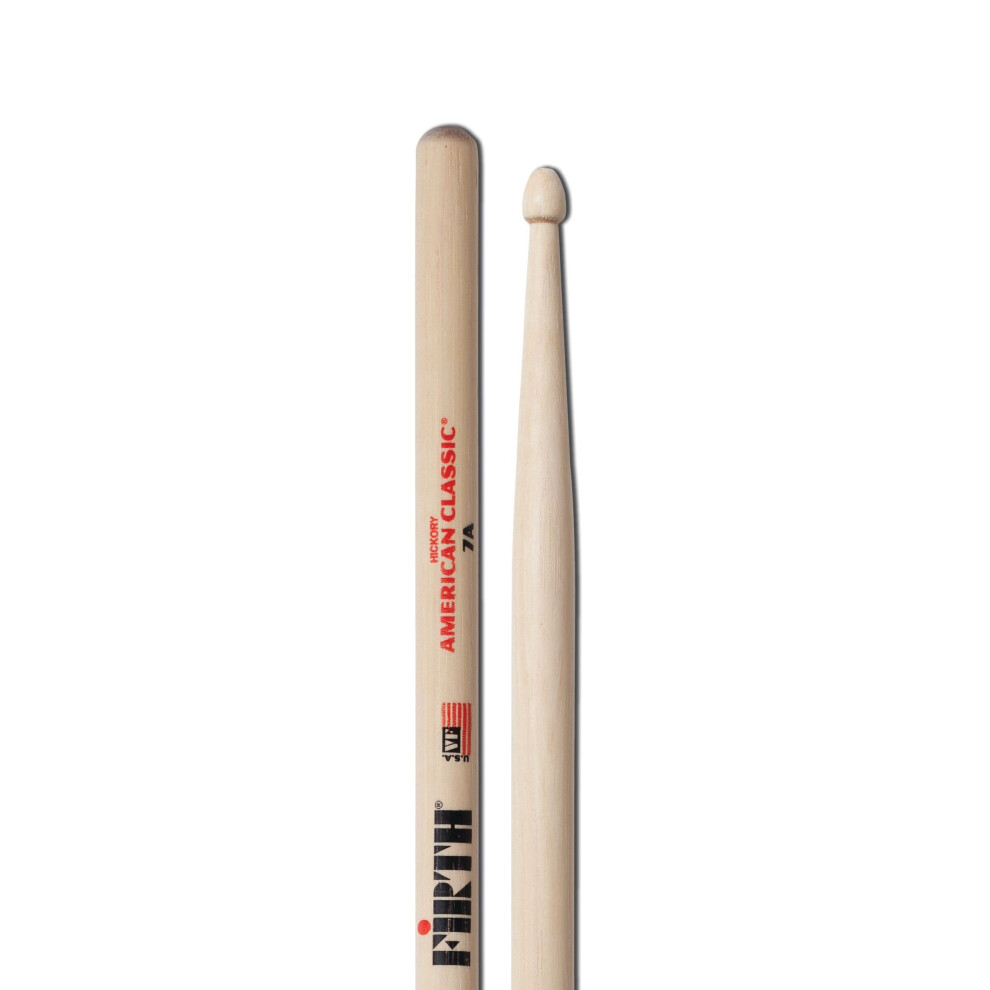 Vic Firth - American Classic® Bacchette 7A - Hickory Americano - Punta In Legno-image