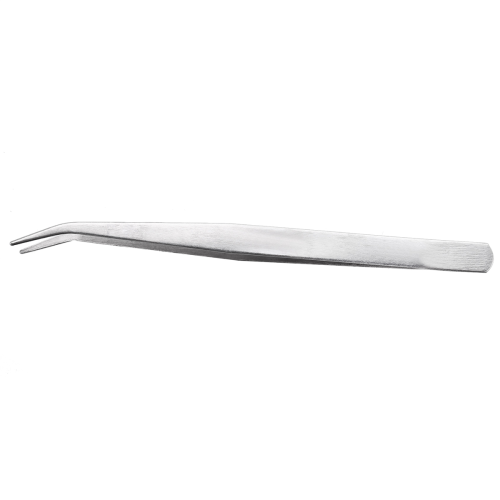 Pinzetta con punta curva e piegata color argento lunga 5,9 pollici 2