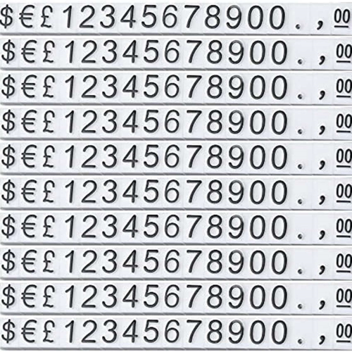 Etichette per bancone con numeri regolabili, blocchi per prezzi di vendita, 170 pezzi 1