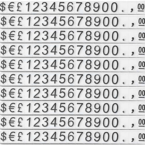 Etichette per bancone con numeri regolabili, blocchi per prezzi di vendita, 170 pezzi 1