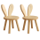 Small Board Stool, Cute Ears Solid Wood Small Stool 1