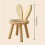 Small Board Stool, Cute Ears Solid Wood Small Stool 2