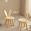 Small Board Stool, Cute Ears Solid Wood Small Stool 3