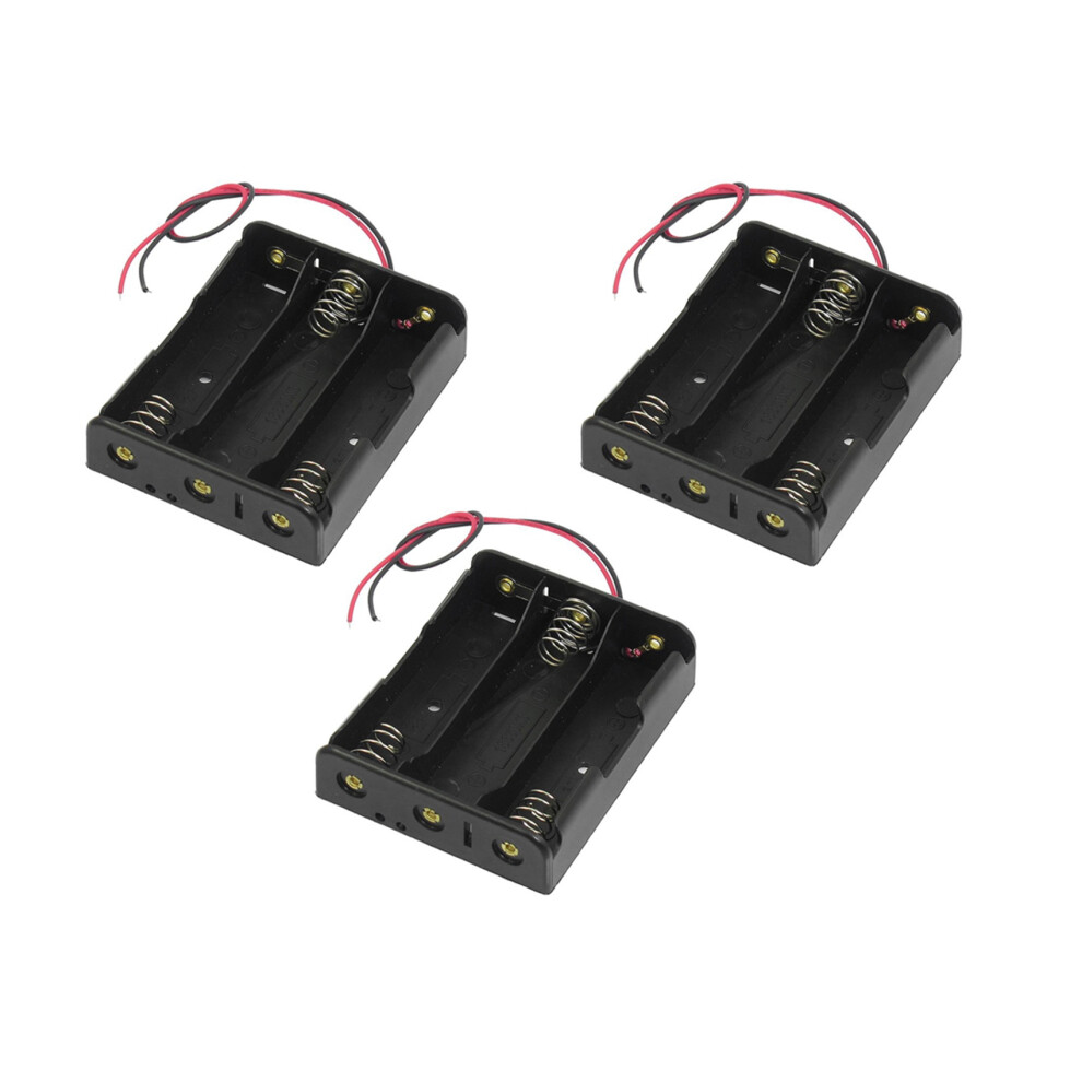 Series 3.7V Flat Tip Battery Holder Case For 3 X 18650 Batteries 4713514236334