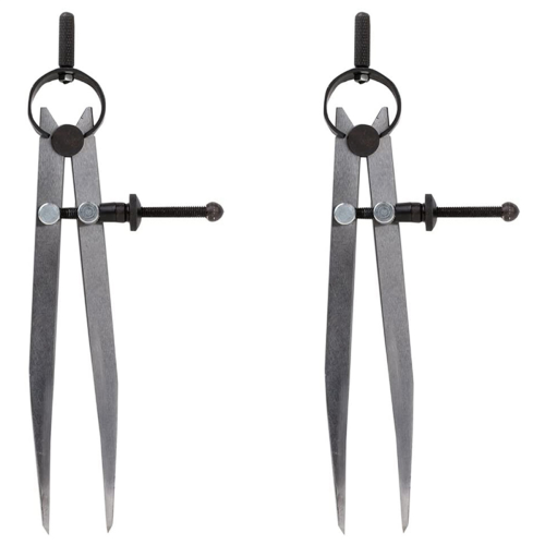 6 Inch Adjustable Lockable Steel Divider Wing Leather Compass