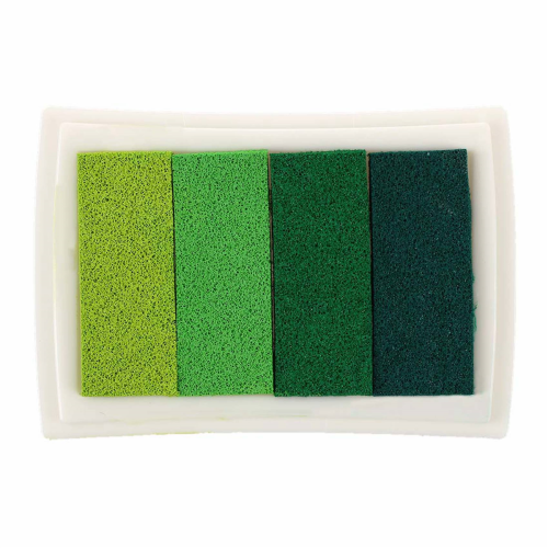 Inkpad Craft Multi Gradient Green 4 x Colors Ink Stamp Pad Oil Based 2